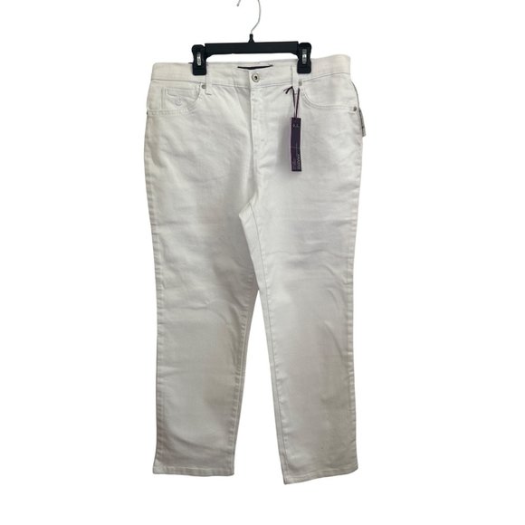 Gloria Vanderbilt Denim - Gloria Vanderbilt, White, Amanda, Classic Fit, Tapered Leg Jeans, Size 12S